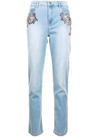 TWINSET декорированные укороченные джинсы