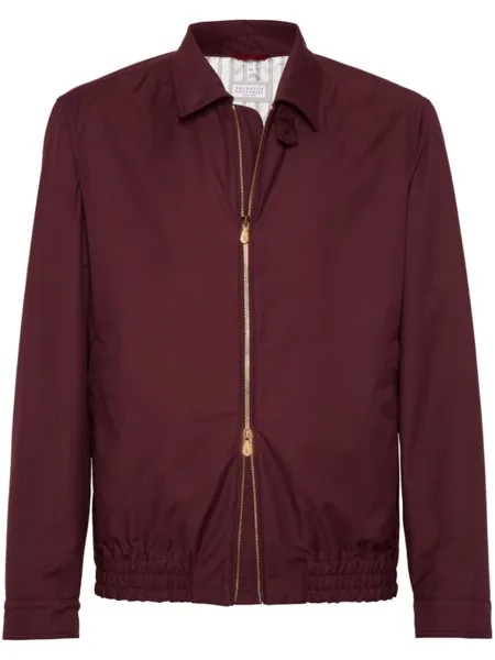 Brunello Cucinelli ветровка на молнии, красный