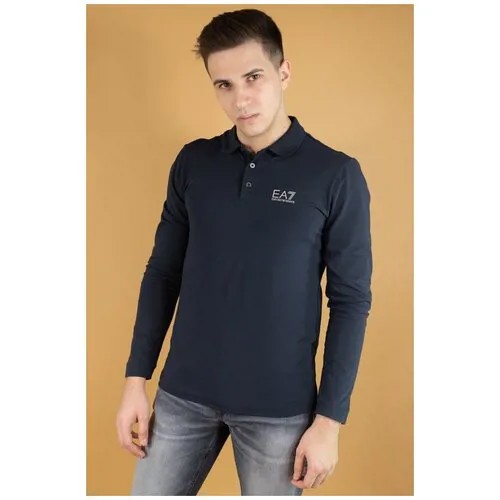 EA7 Поло-лонгслив синий (XL)
