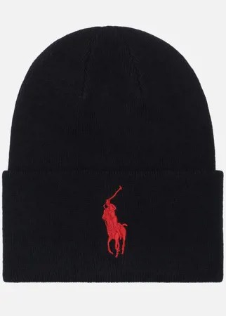 Шапка Polo Ralph Lauren Acrylic Big Polo Pony, цвет чёрный