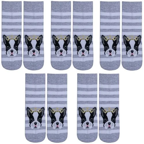 Носки RuSocks 5 пар, размер 14-16, серый