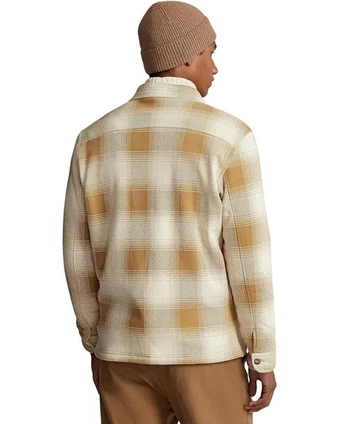 Куртка Polo Ralph Lauren Plaid Fleece Shirt Jacket, цвет Winter Cream/Cafe Tan