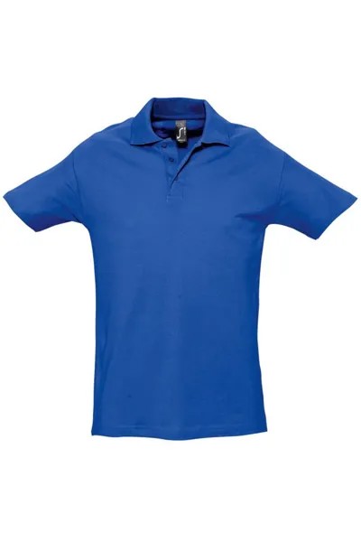 Рубашка-поло из тяжелого материала с короткими рукавами Spring II SOL'S, синий