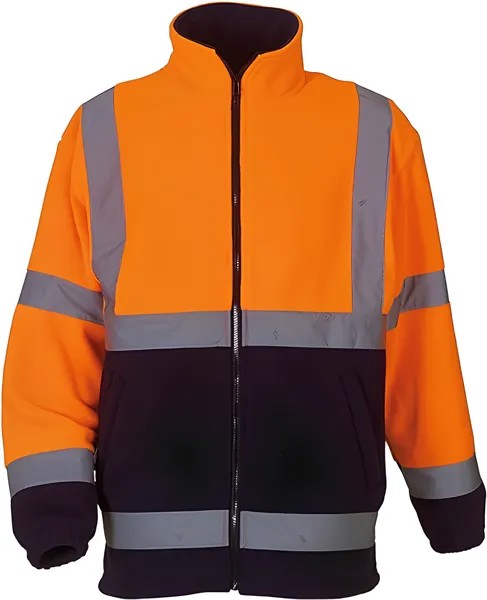 Рабочая куртка Yoko Hi vis Heavyweight Fleece, оранжевый, темно-синий