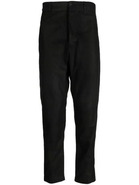 Ann Demeulemeester укороченные кожаные брюки, черный