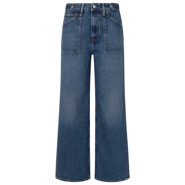 Джинсы Pepe Wide Leg Utility Fit High Waist, синий