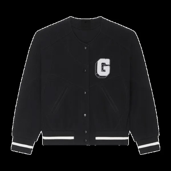 Куртка Givenchy Cutlines Bomber Varsity 'Black', черный