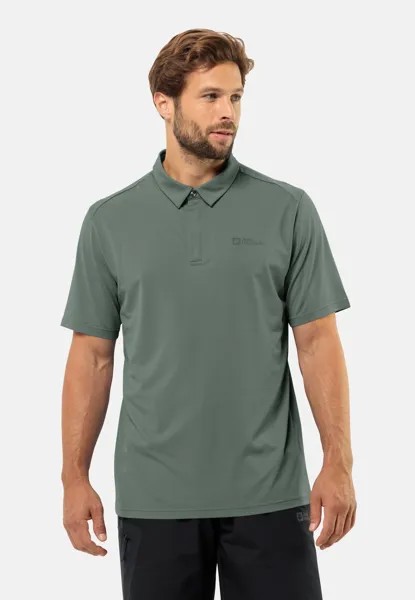 Рубашка-поло DELGAMI Jack Wolfskin, цвет hedge green