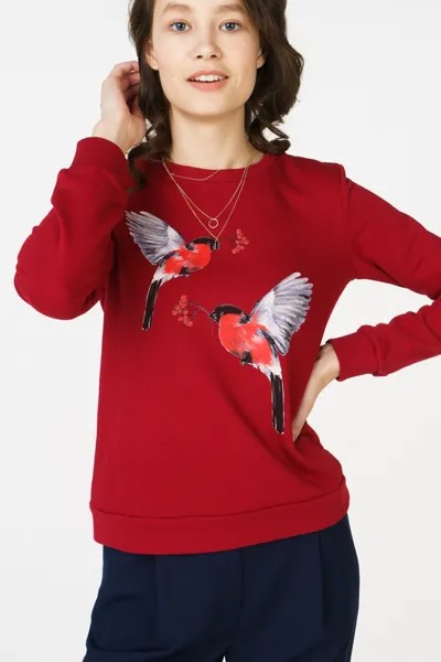 Свитшот женский Fashion. Love. Story. 170003 бордовый 40 RU