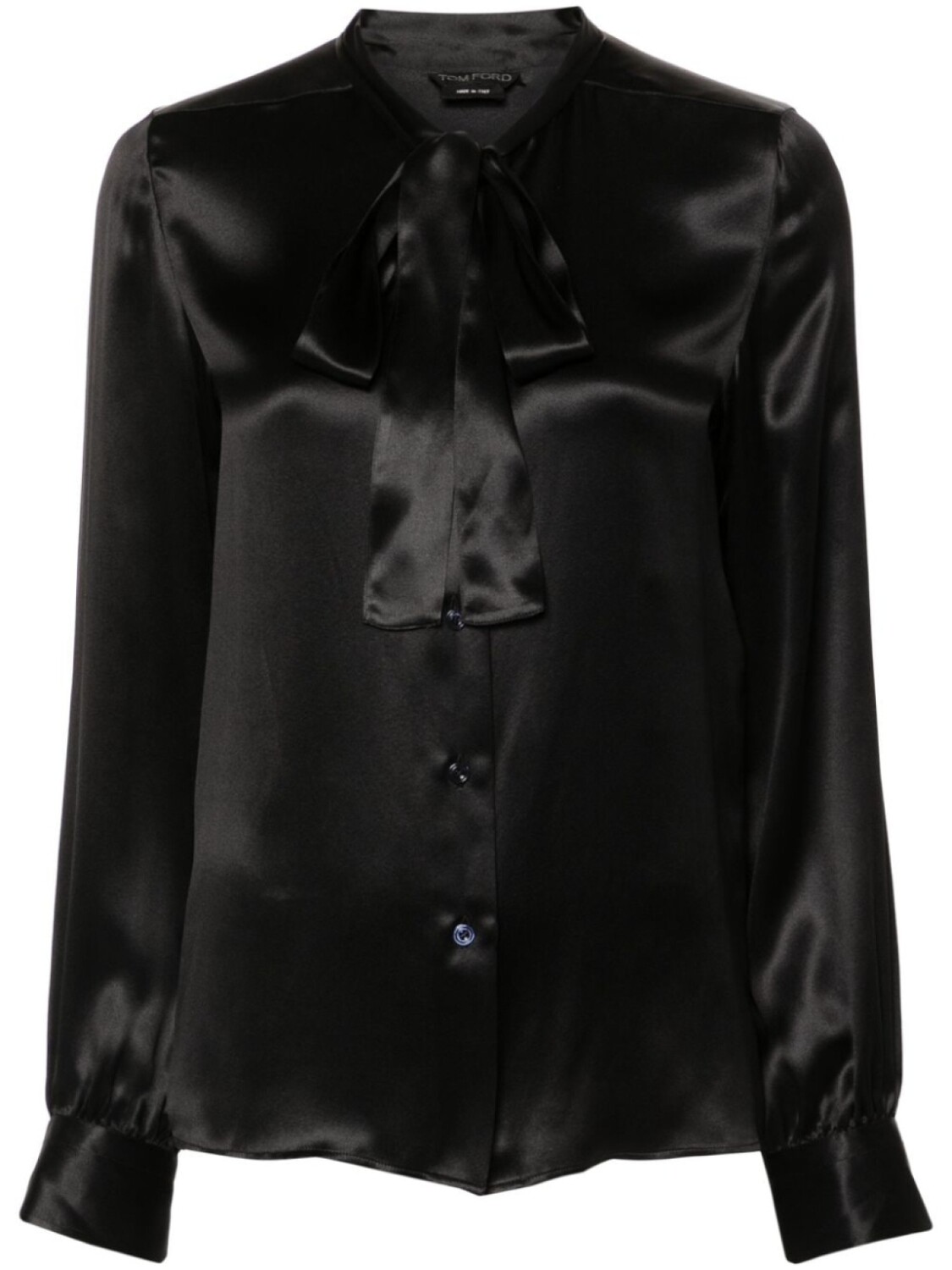 TOM FORD шелковая атласная рубашка, черный