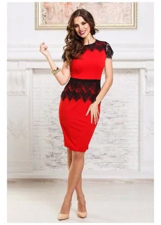 Платье Angela Ricci, размер 44, красный