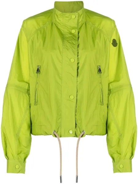 Moncler легкая куртка с высоким воротником, зеленый