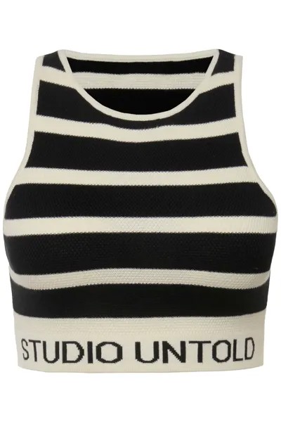 Футболка Studio Untold Strick Top, черный