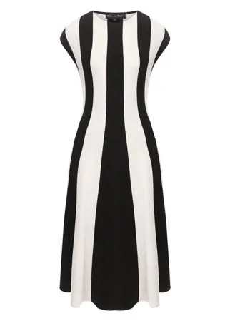 Платье из смеси шелка и хлопка Oscar de la Renta