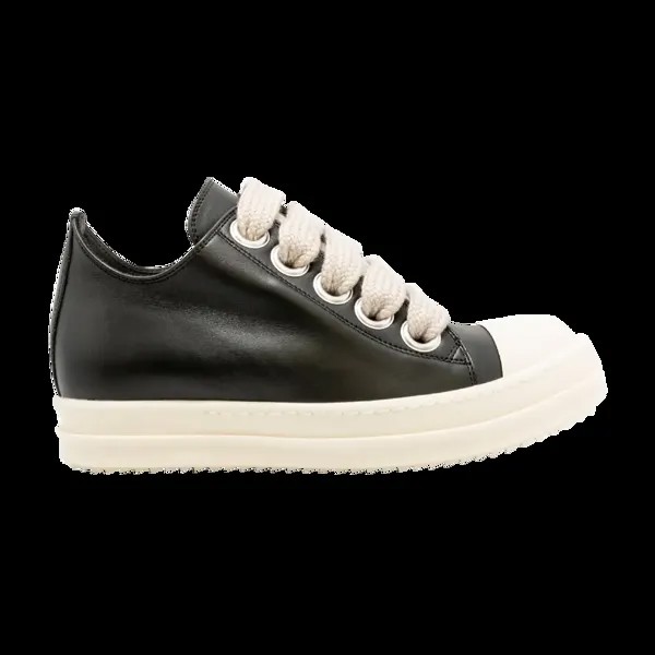 Низкие кроссовки Rick Owens Strobe Leather Megalace Low, черный