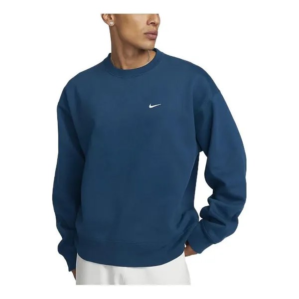 Толстовка Nike Solo Swoosh Crewneck Sweatshirt Blue, синий
