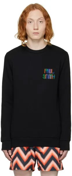 Черный свитшот с вышивкой Paul Smith