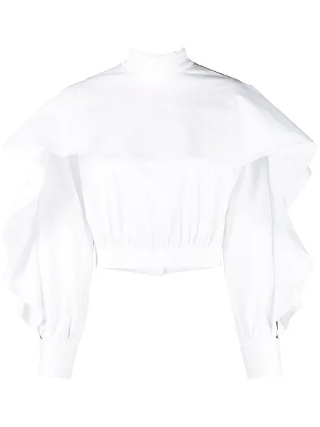 Just Cavalli блузка с оборками и открытой спиной