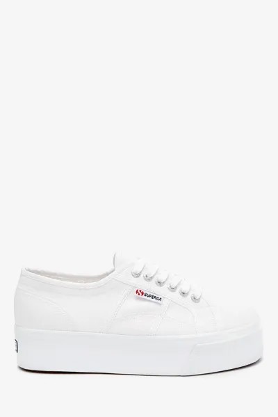 2790 парусиновые спортивные кеды на платформе Superga, белый