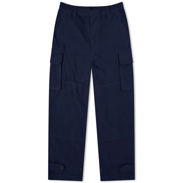 Брюки карго Comme Des Garçons Homme Linen Blend Cargo, темно-синий