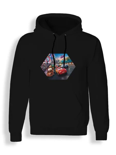 Худи унисекс СувенирShop Тачки/Cars/Молния Маккуин 17 черное 2XL