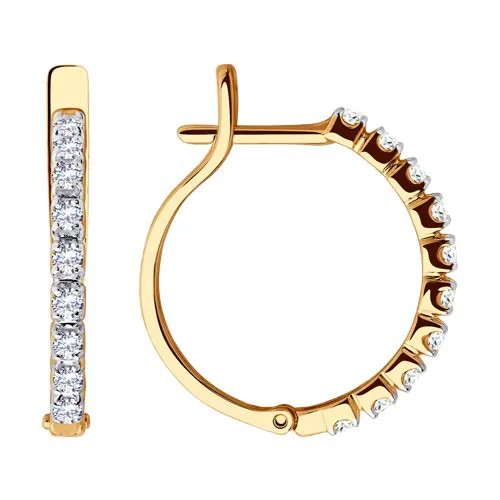 Серьги женские из золота SOKOLOV 028522, фианит