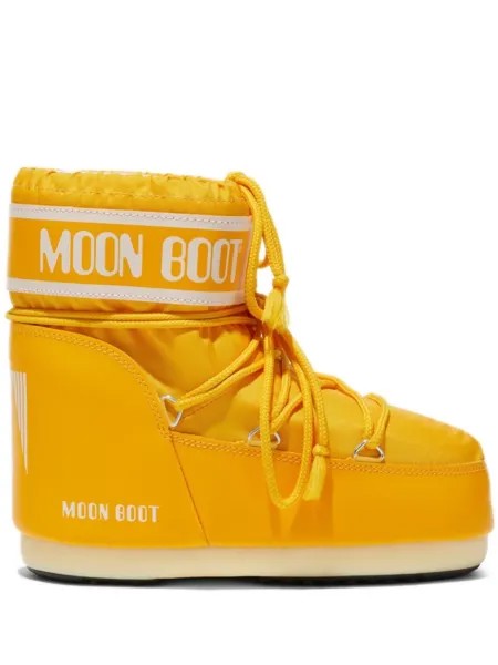 Moon Boot ботинки на шнуровке с логотипом, желтый