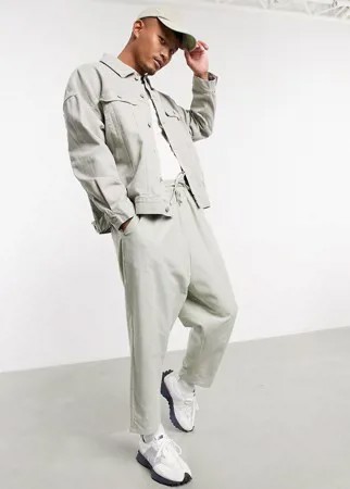 Серая джинсовая oversized-куртка в стиле вестерн ASOS DESIGN-Серый