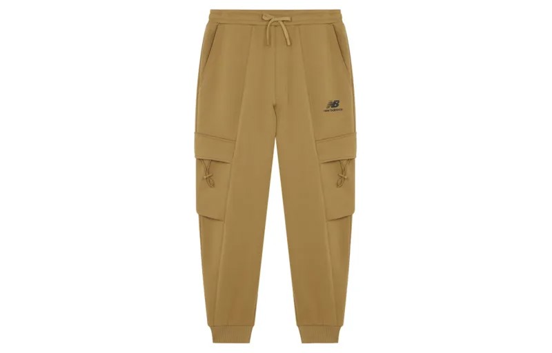 Трикотажные спортивные штаны мужские рыже-желтые New Balance, желтый