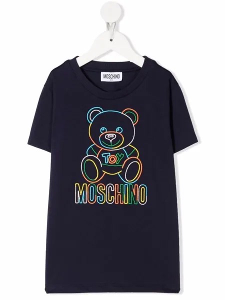 Moschino Kids футболка с вышивкой