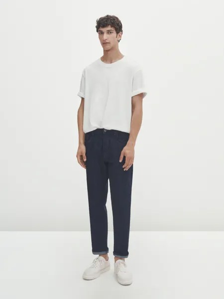 Джинсы облегающего облегающего кроя Massimo Dutti, индиго