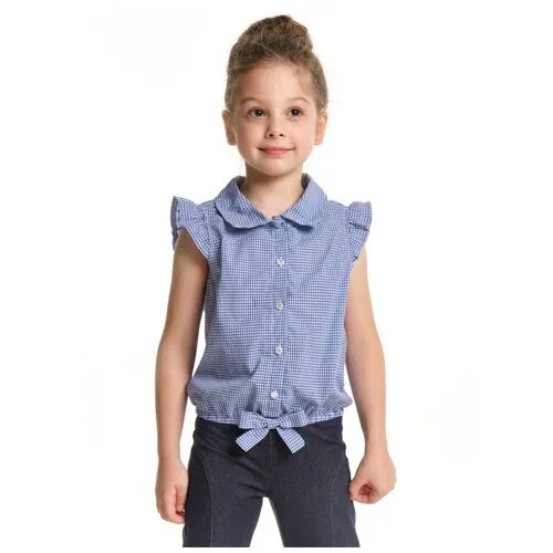 Блуза Mini Maxi,  для девочек, хлопок, размер 98, синий