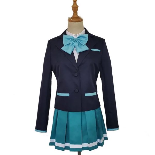 Высококачественная японская Униформа JK для девочек Tsukishiro Hitomi, Женский костюм для косплея (пальто + рубашка + юбка + галстук)