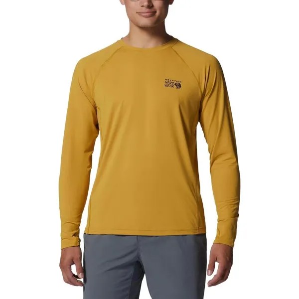 Спортивная рубашка с длинным рукавом Crater Lake Long Sleeve Crew мужская - желтая MOUNTAIN HARDWEAR, цвет gelb