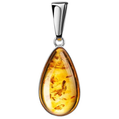Amberholl Подвеска из серебра и натурального золотистого янтаря «Импульс»