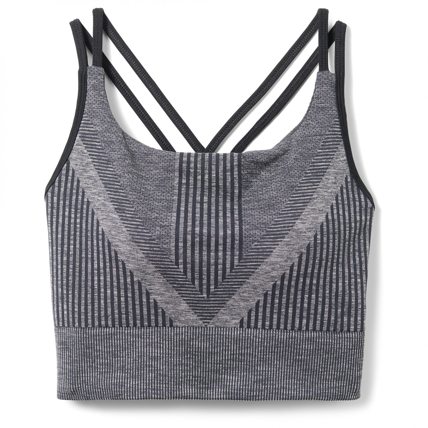 Спортивный бюстгальтер Smartwool Women's Intraknit Strappy Bra, цвет Black Heather