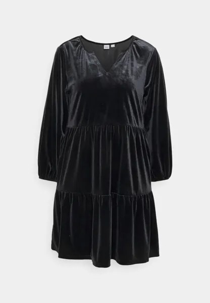 Платье Gap Zen Mini Tier Elegant, черный