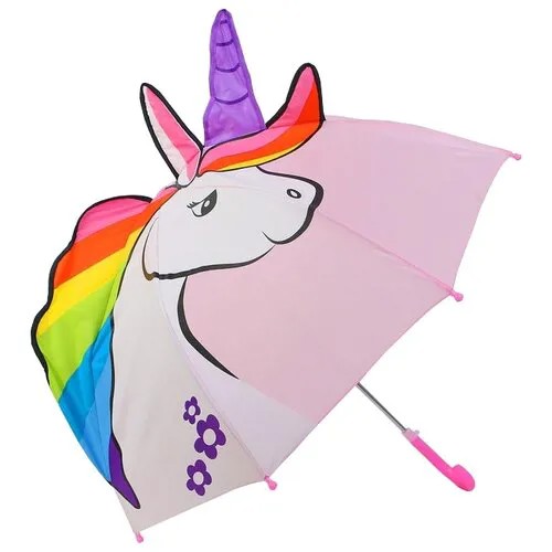 Зонт-трость Mary Poppins, механика, купол 92 см., розовый