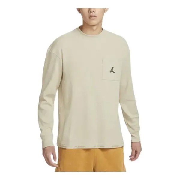 Футболка Air Jordan Essential Winter Long Sleeve T-Shirt 'Beige', бежевый