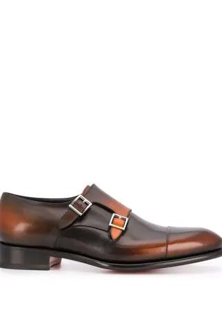 Santoni туфли монки с выцветшим эффектом