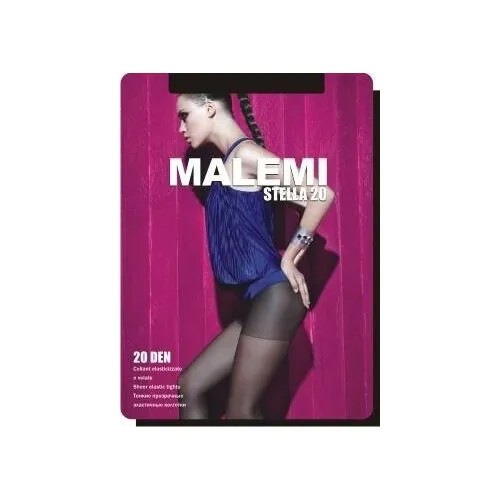 Колготки  Malemi Stella, 20 den, с шортиками, размер 4, черный