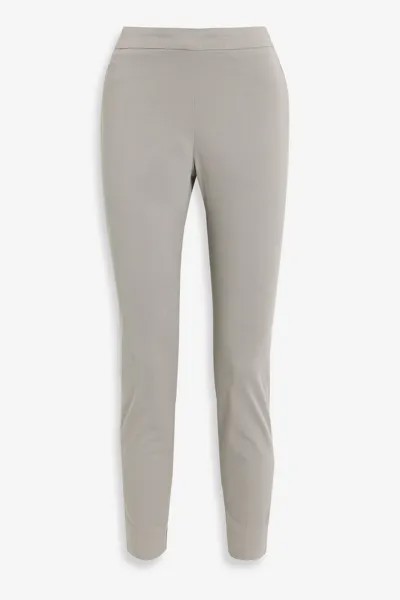 Укороченные узкие брюки из твила из смесового хлопка FABIANA FILIPPI, серый