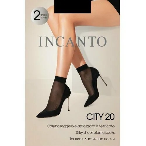 Носки Incanto, 20 den, размер OneSize, черный