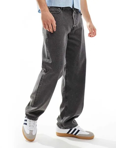 Jack & Jones – Eddie – серые потертые джинсы очень свободного кроя