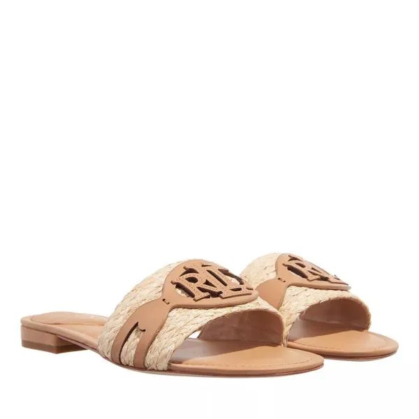 Туфли alegra sandals slide natural Lauren Ralph Lauren, бежевый