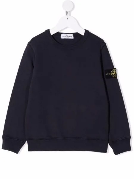 Stone Island Junior толстовка с нашивкой-логотипом