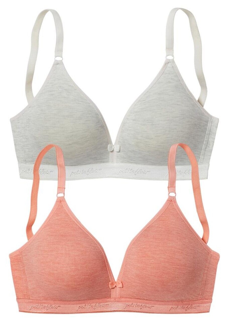 Бюстгальтер PETITE FLEUR T-shirt Bra, цвет Light grey/Pastel orange