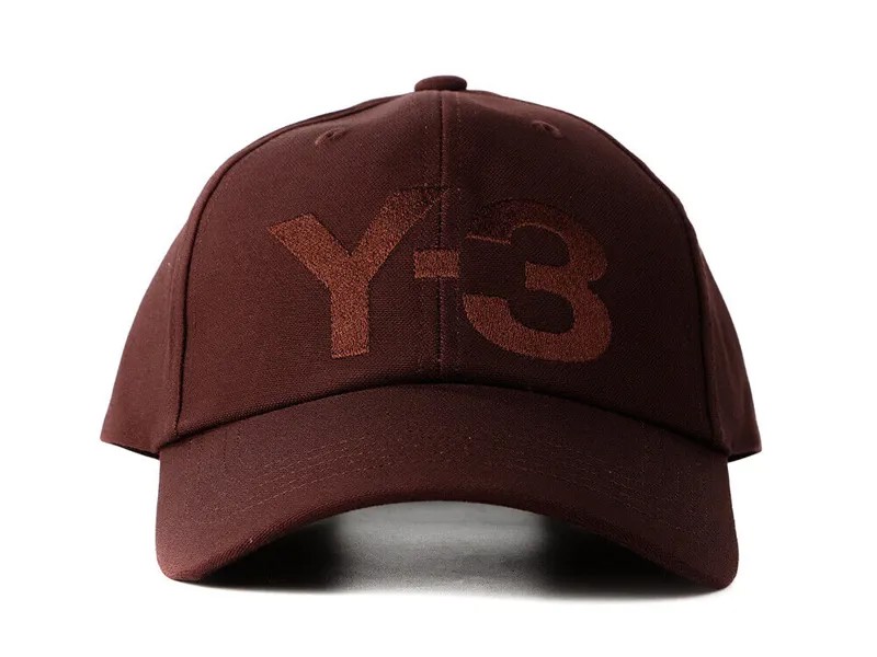 Кепка с классическим логотипом Y-3 — красно-коричневый / Бейсбольная спортивная кепка унисекс Y3 / GK0627