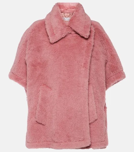 Плюшевая накидка тебе Max Mara, розовый