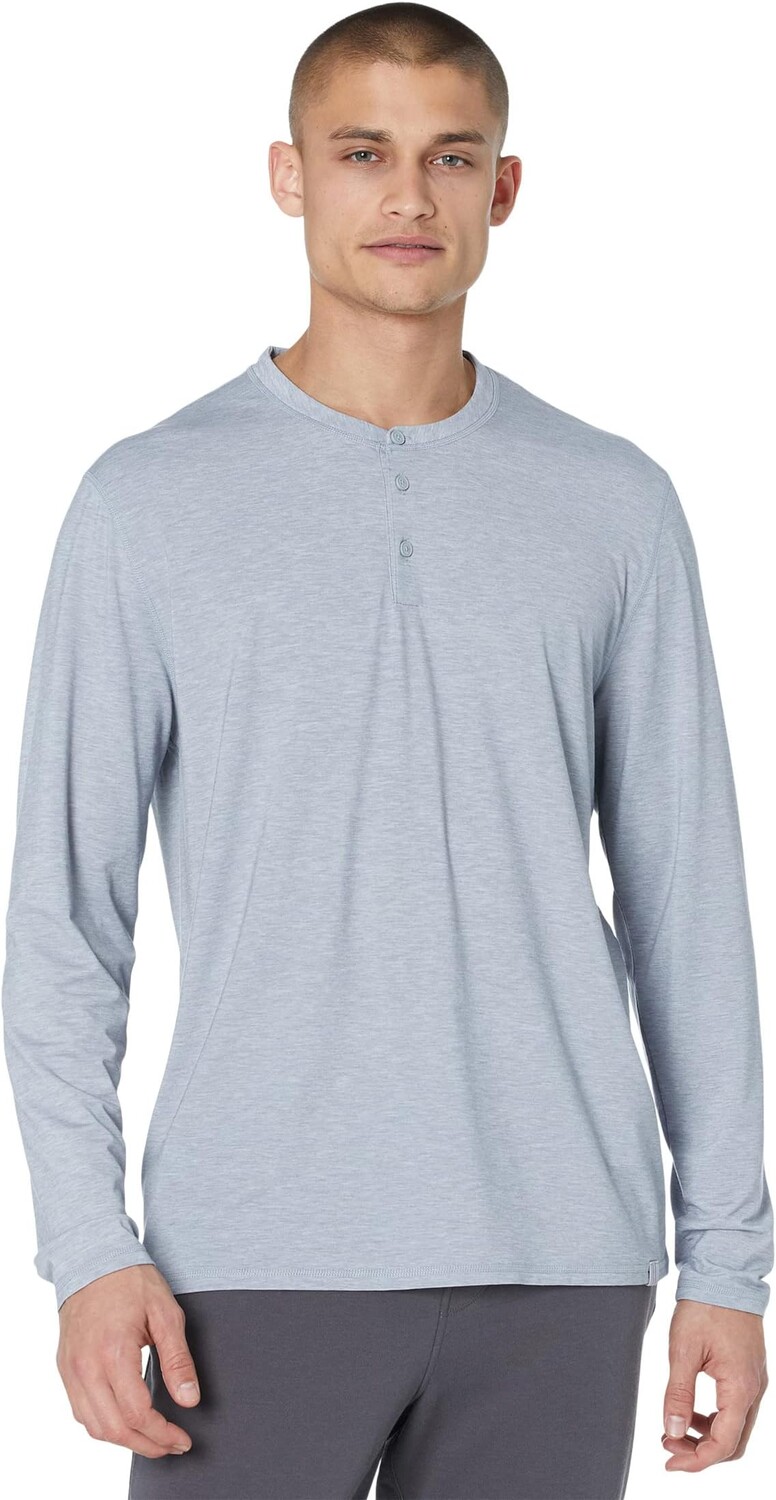 Рубашка Fourlaps Long Sleeve Radius Henley, цвет Grey Heather